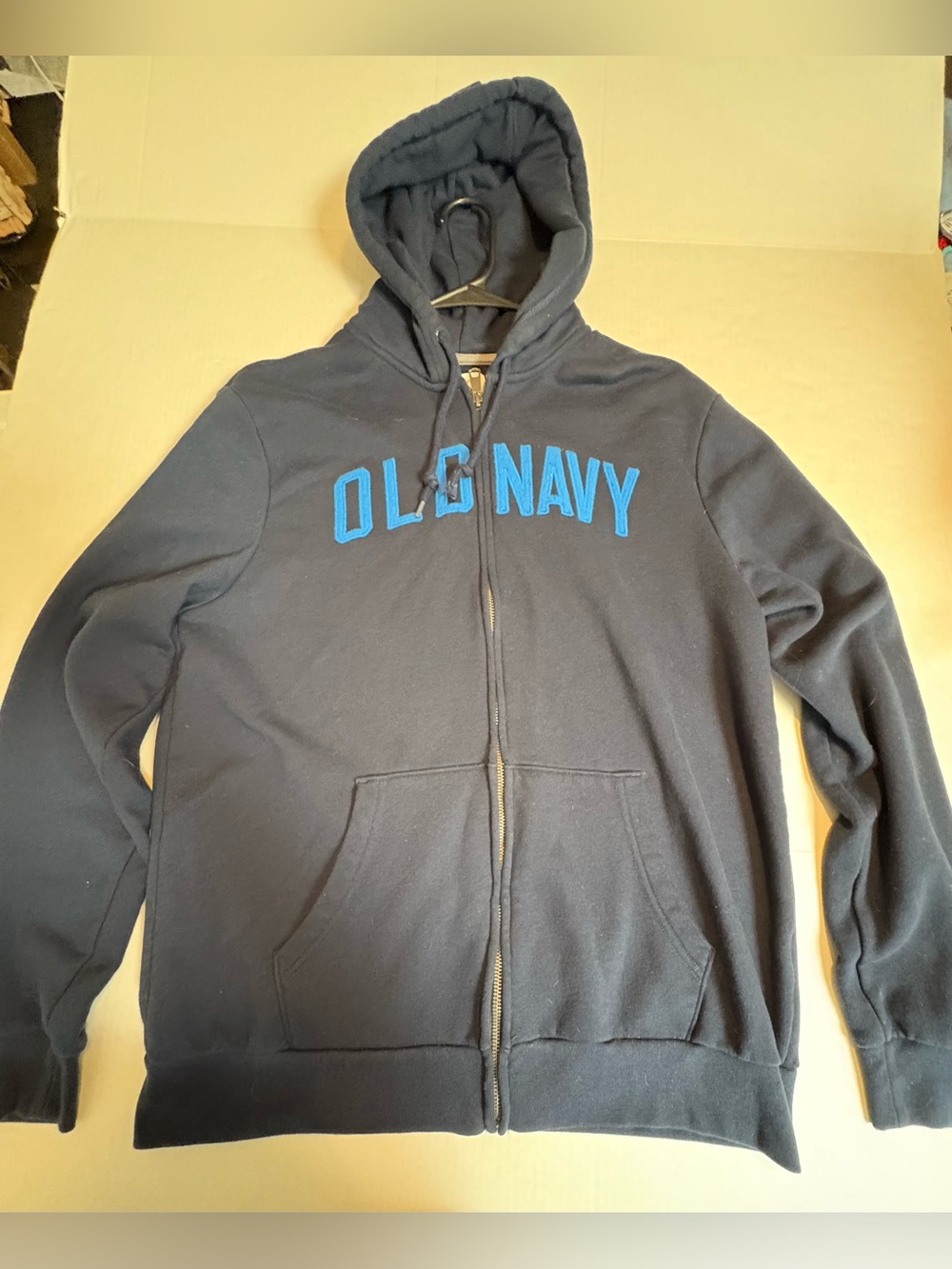 Old Navy Dark Blue Full-Zip Hoodie with Light Blue Logo